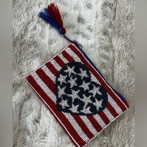 106. Patriotic Beaded Clutch